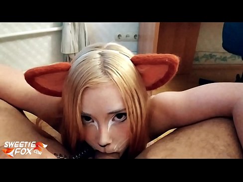 ❤️ Kitsune د هغې په خوله کې ډیک او کم تیر کړ ❤️❌  ❌❤
